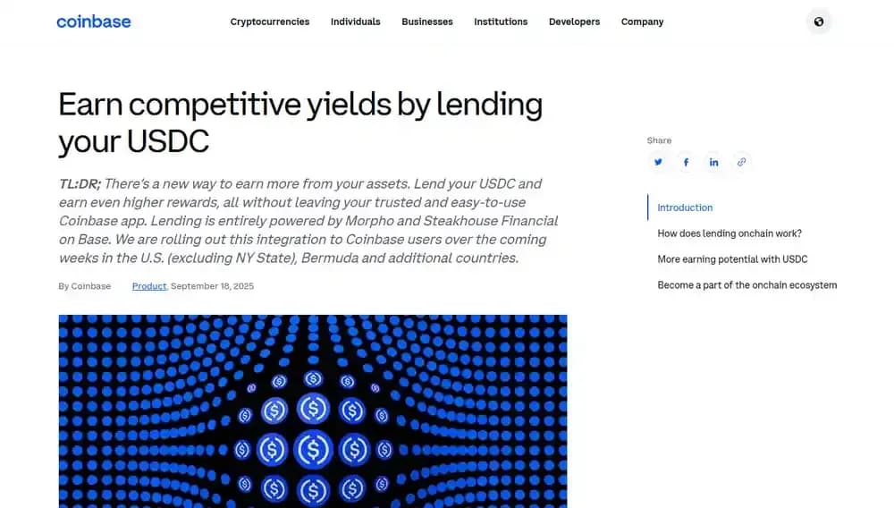 Yield USDC Yield Coinbase