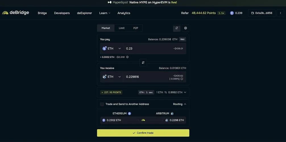 كيفية Bridge الأصول Bridge : Base تحويل ETH Base