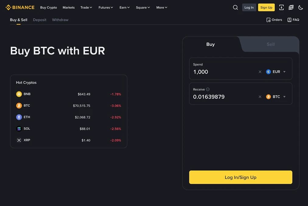Binance。