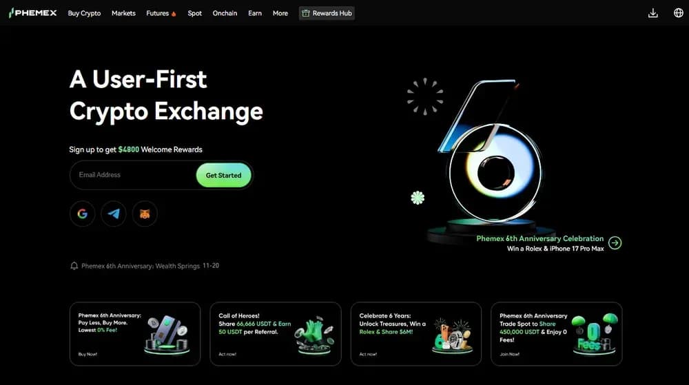 Acerca de Phemex
