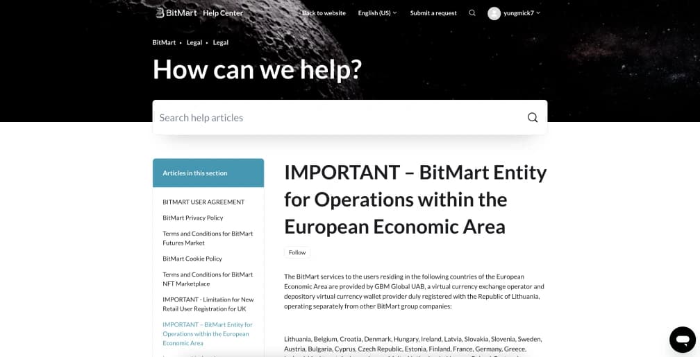 BitMart Licenses