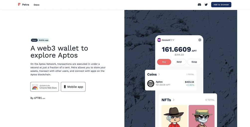 Petra Wallet Aptos installieren