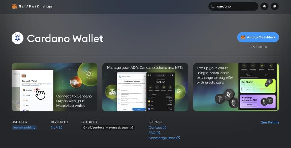 MetaMask prendra-t-il MetaMask Cardano?