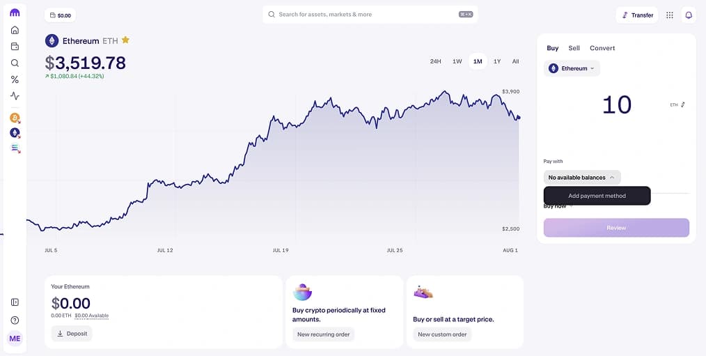 Buy Bitcoin & Crypto with Merrill Edge Alternative