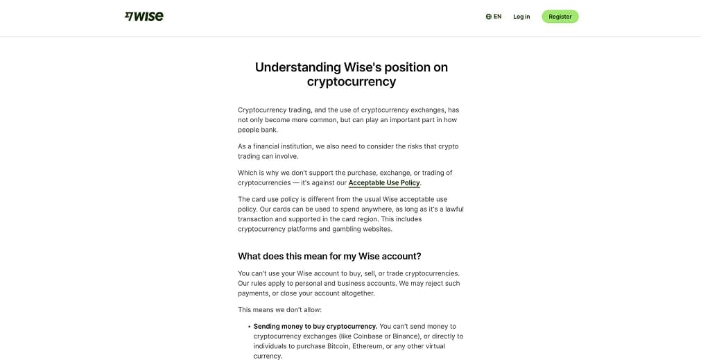 ¿Puedo comprar USDT Wise?