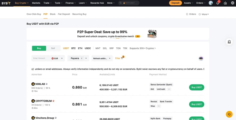 Compra criptomonedas con Paysera