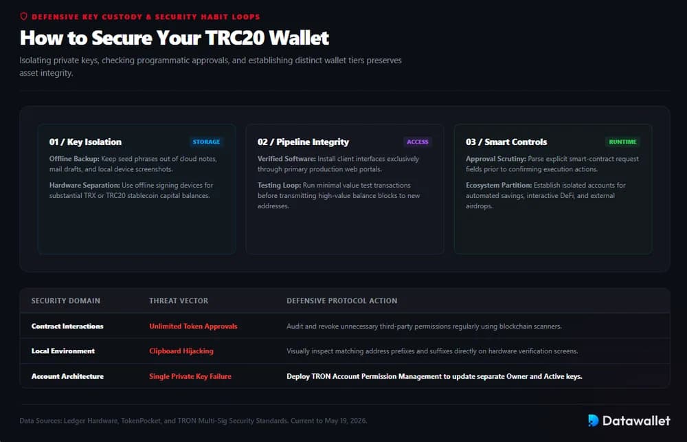 Cómo proteger tuWallet TRC20