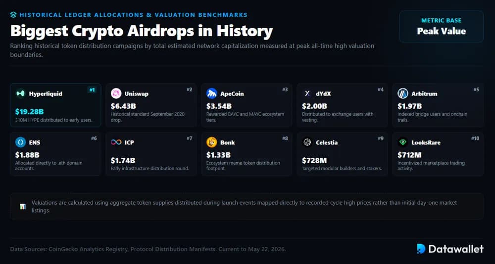 Biggest Crypto Airdrops in History