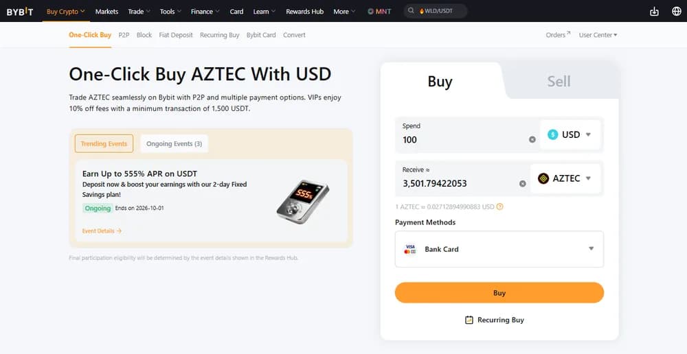 Compra Privacy Coin con Bybit
