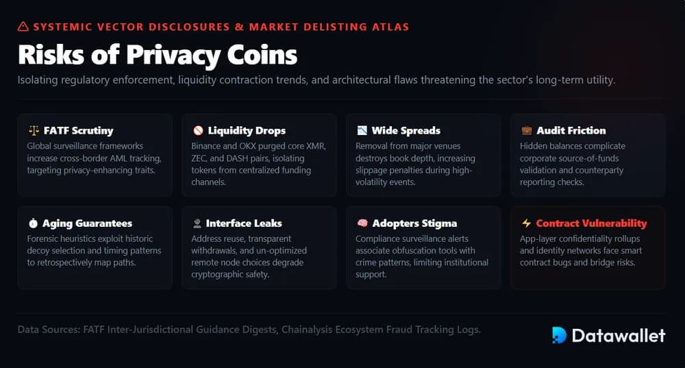 Riesgos de las monedas de privacidad