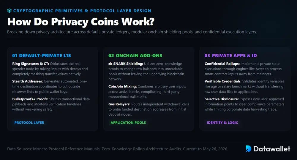 ¿Cómo funcionan las monedas de privacidad?
