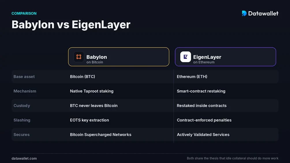 Babylon vs EigenLayer