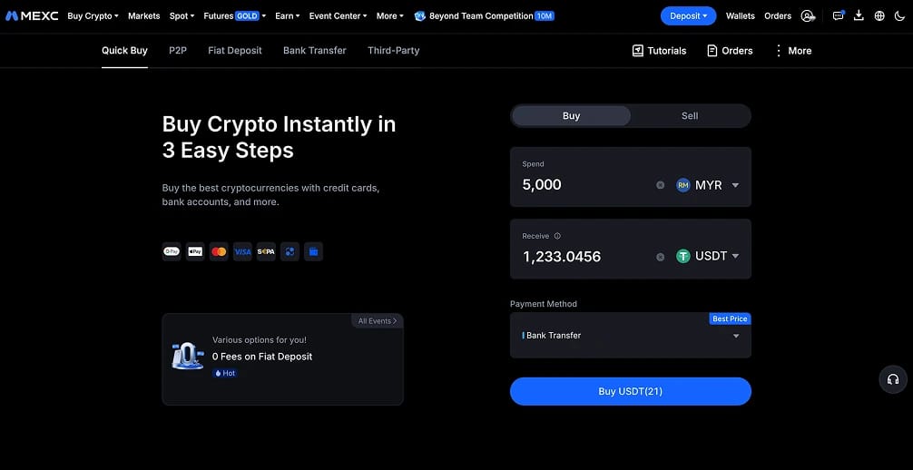 شراء Tether (USDT) في ماليزيا