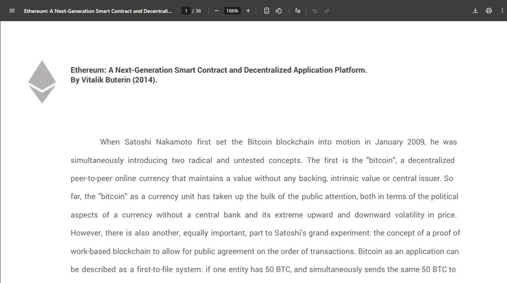 Ethereum Whitepaper