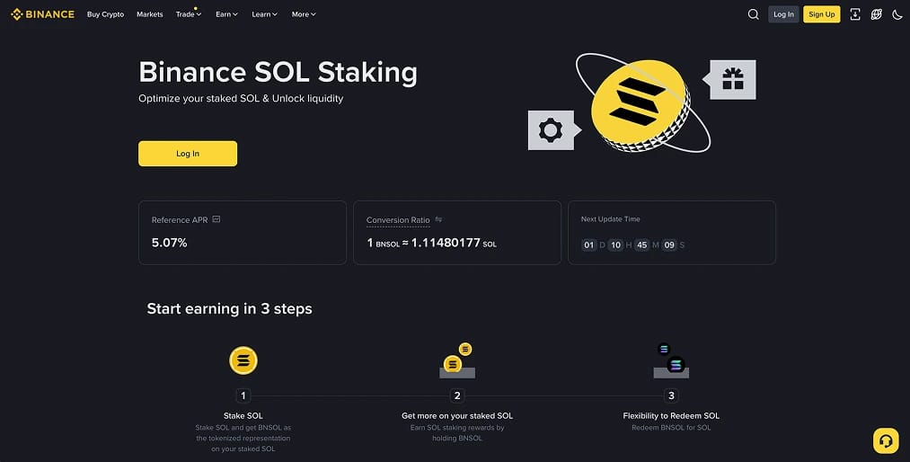 Binance SOL Staking