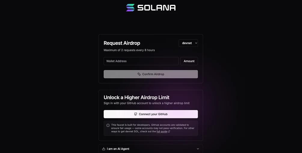 7. Solana Faucet