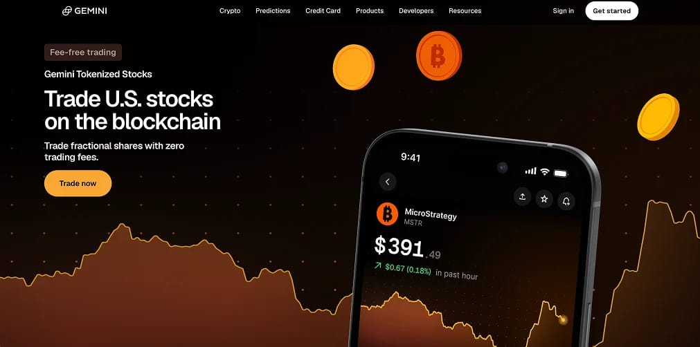 4. Gemini Tokenized Stocks