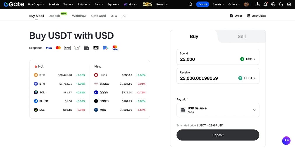 شراء USDT باستخدام Apple Pay