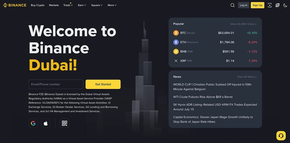 Binance دبي