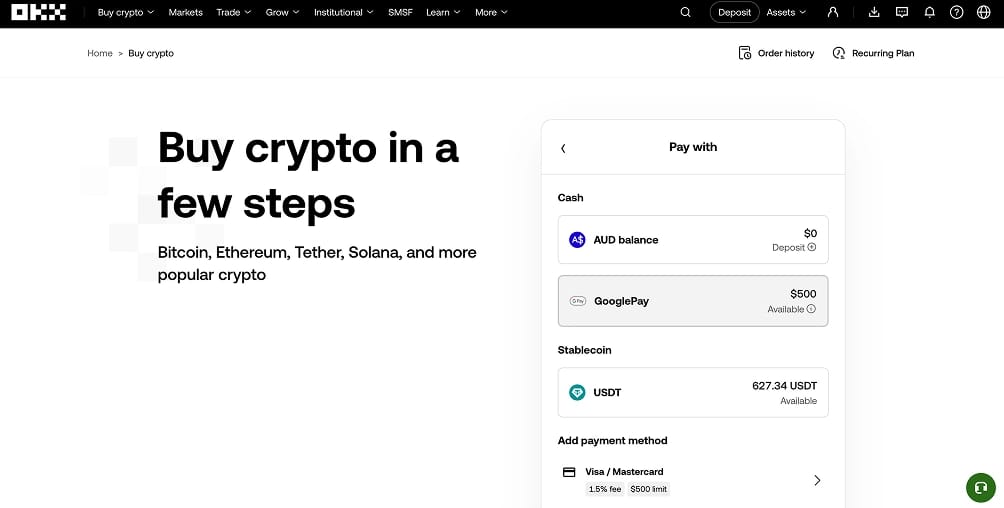 كيفية شراء « USDT » باستخدام Google Pay