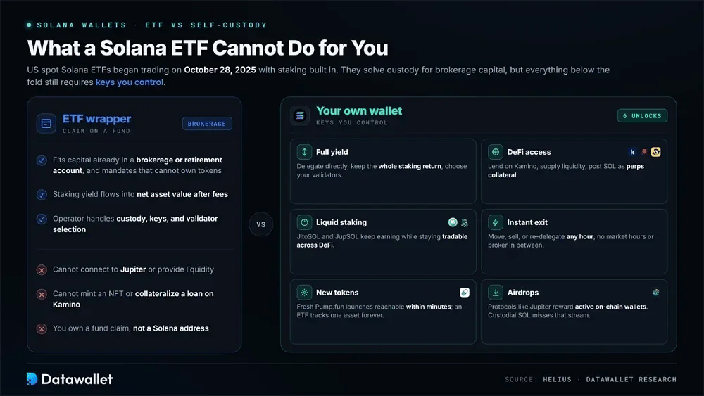 Solana-ETFs im Vergleich zum Halten von SOL im eigenen wallet